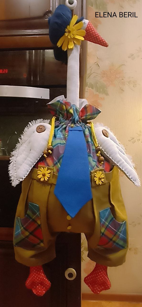 Гусь Стиляга - шарнирная кукла для интерьерного декора - Хобби и отдых в Ростов-на-Дону - фото 2