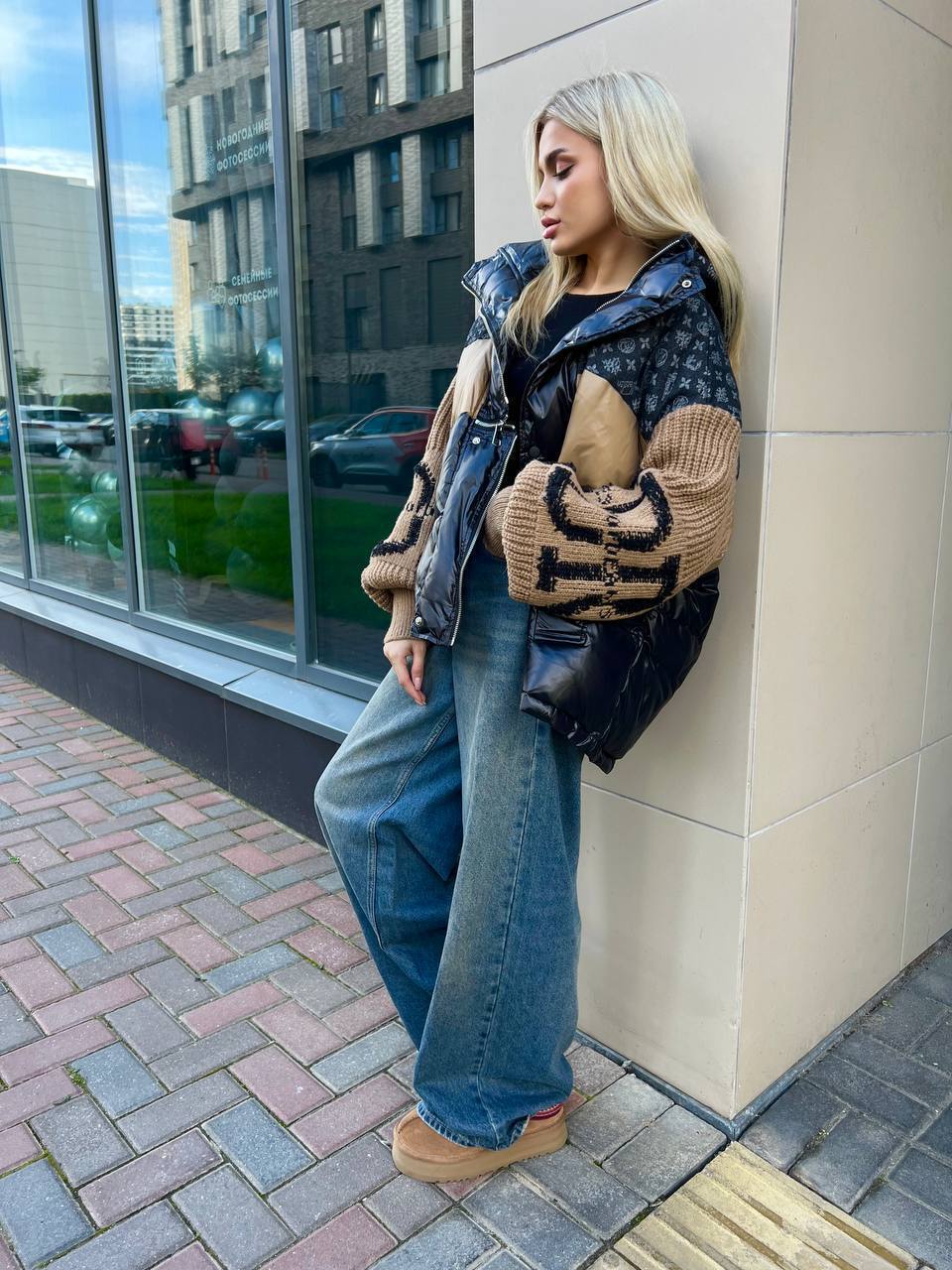 Стильная комбинированная куртка - Одежда в Ростов-на-Дону - фото 2