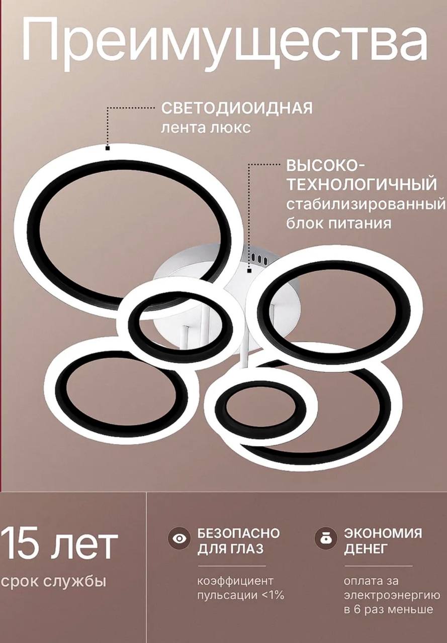 Светодиодные люстры с пультом управления - Для дома и дачи в Ижевск - фото 3