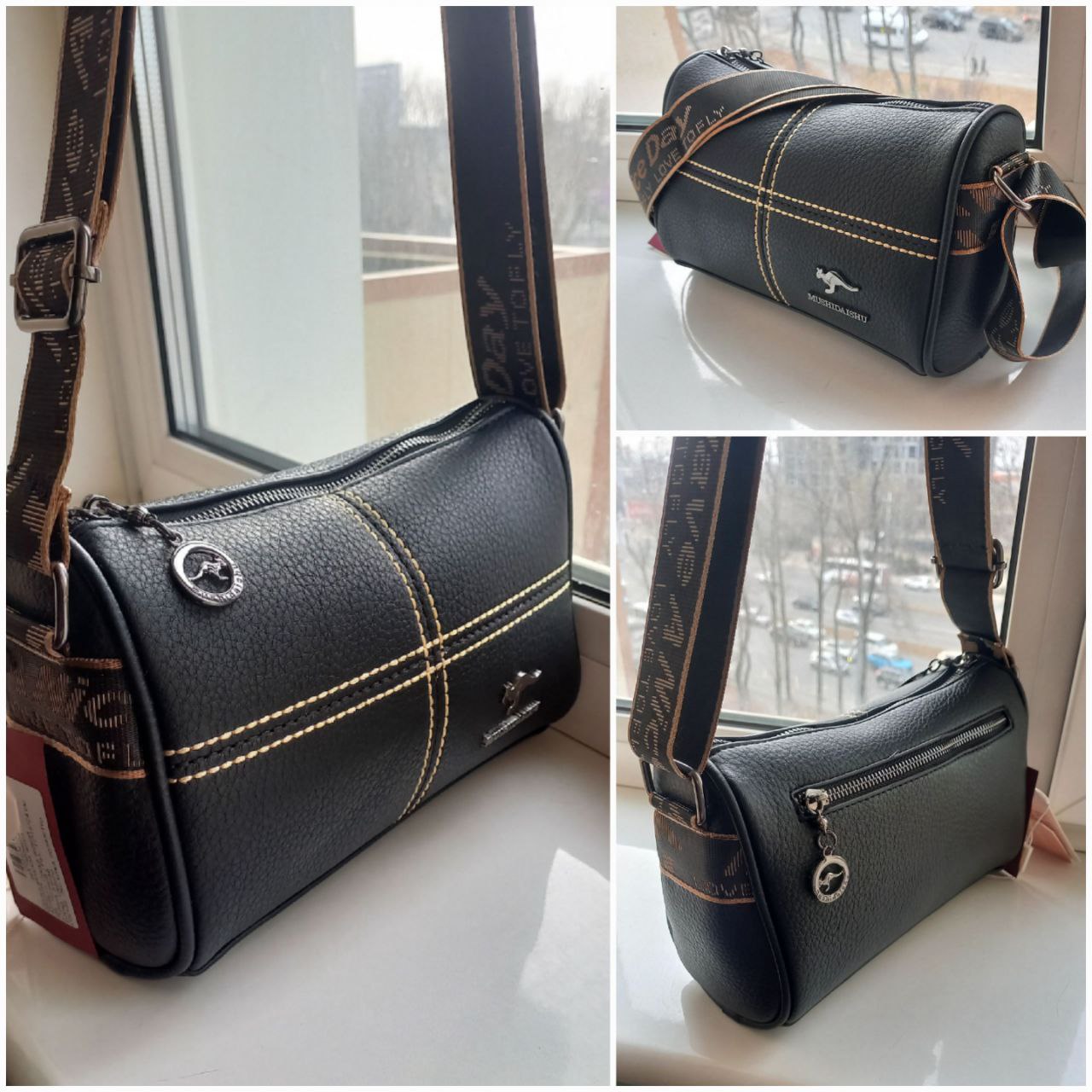 Сумка черная экокожа - Одежда в Владивосток