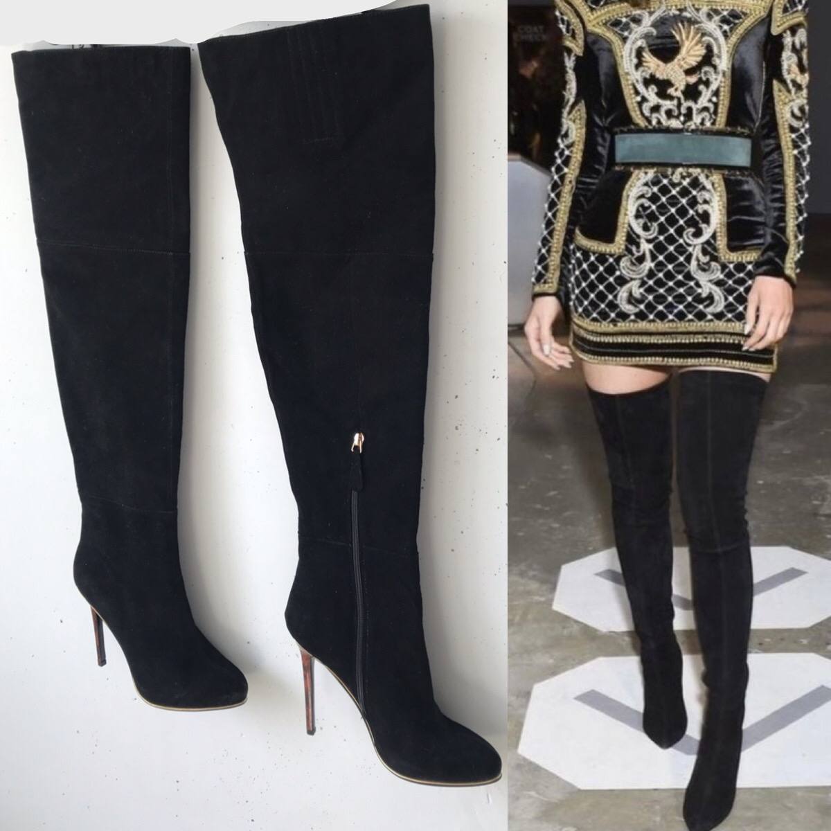 Замшевые ботфорты Balmain&HM - Одежда в Люберцы