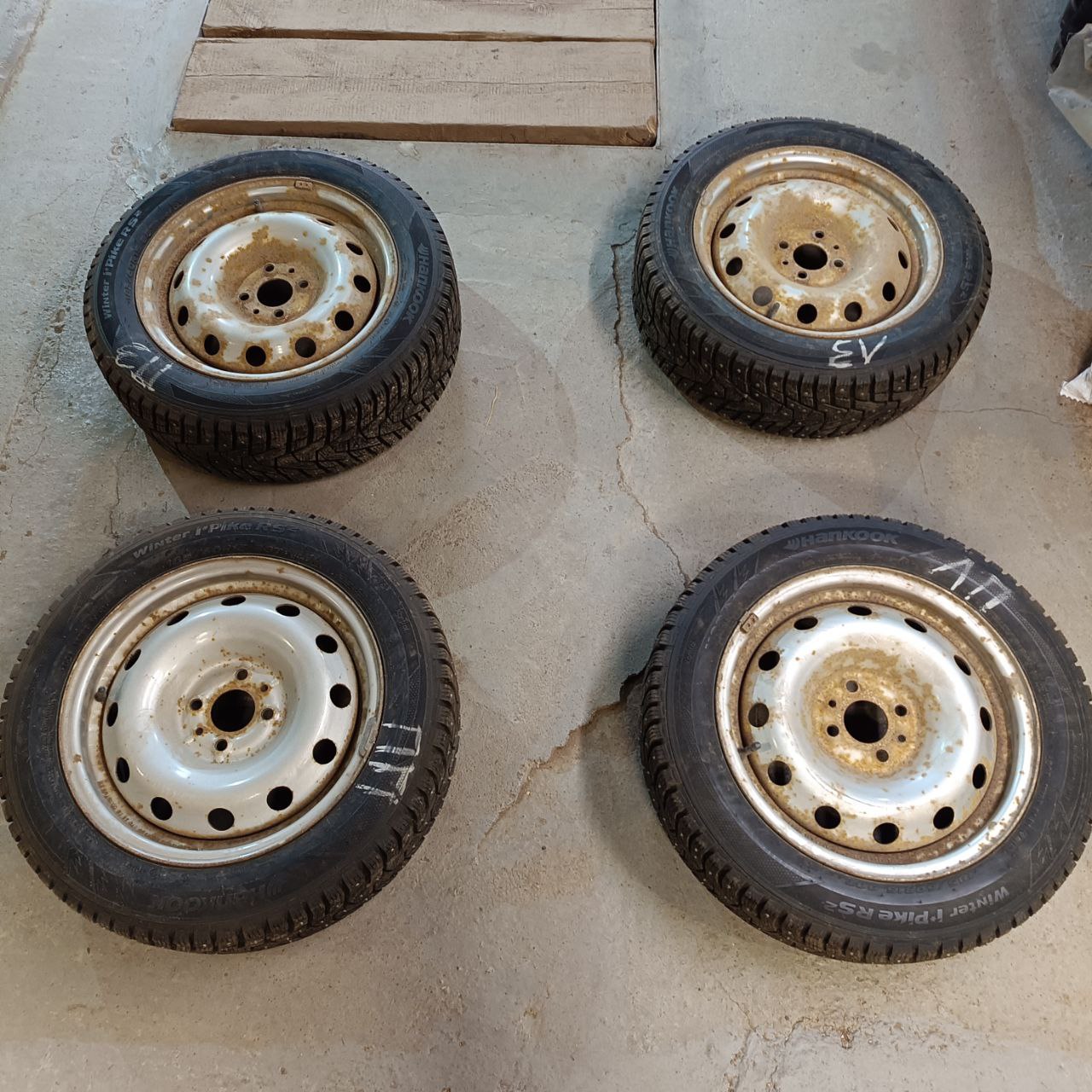 Шипованные колеса Hankook Winter iPike RS2 185/60 R15 - Авто в Набережные Челны - фото 4