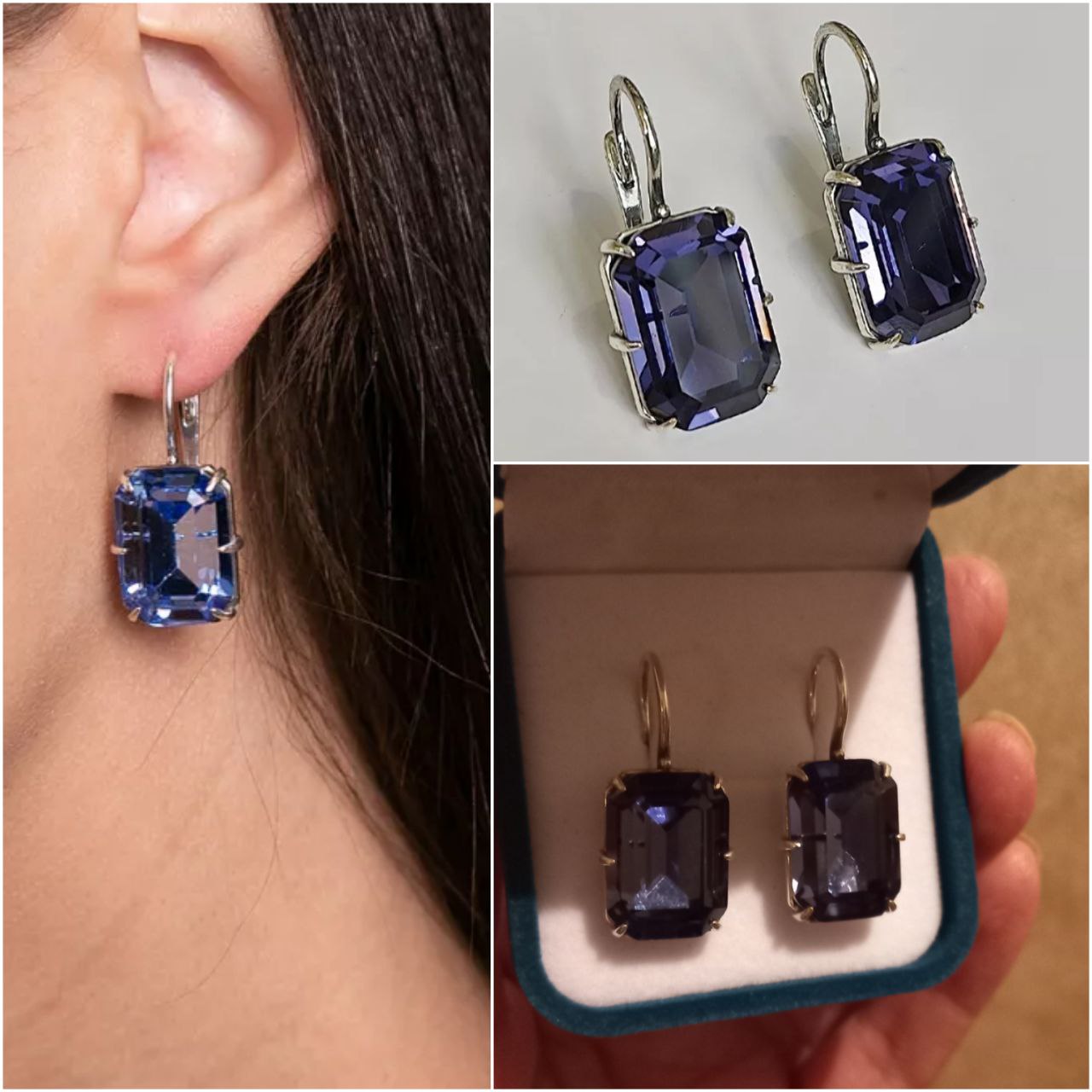 Серебрянные серьги с аметистами - частное объявление в Абакан