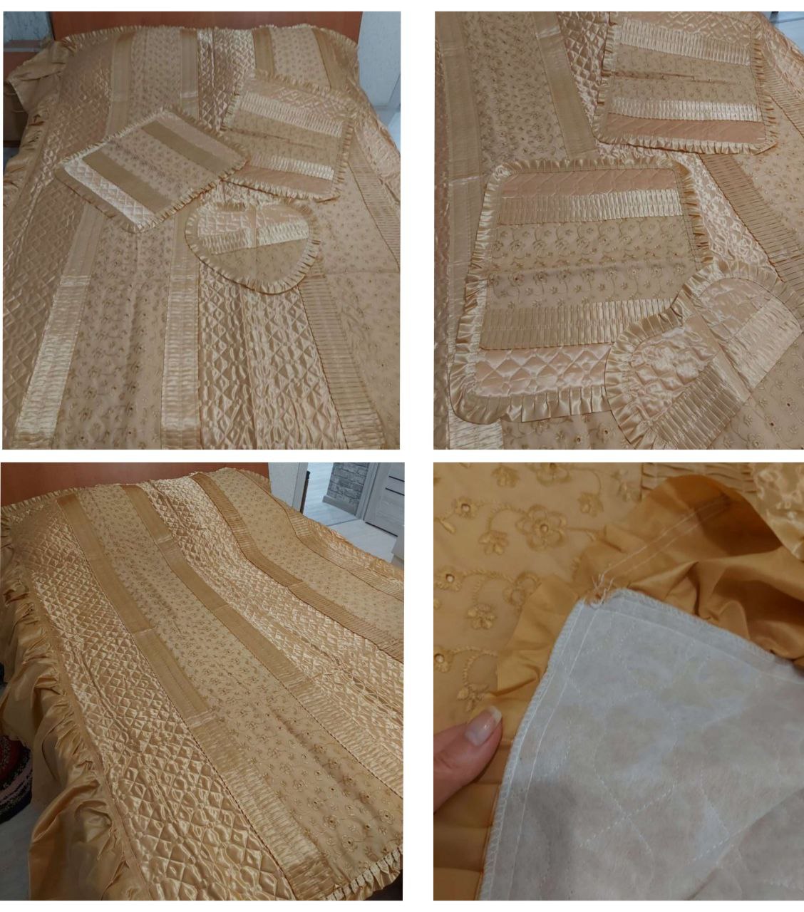 Комплект на кровать покрывало стеганое и три декоративные наволочки - Для дома и дачи в Тюмень