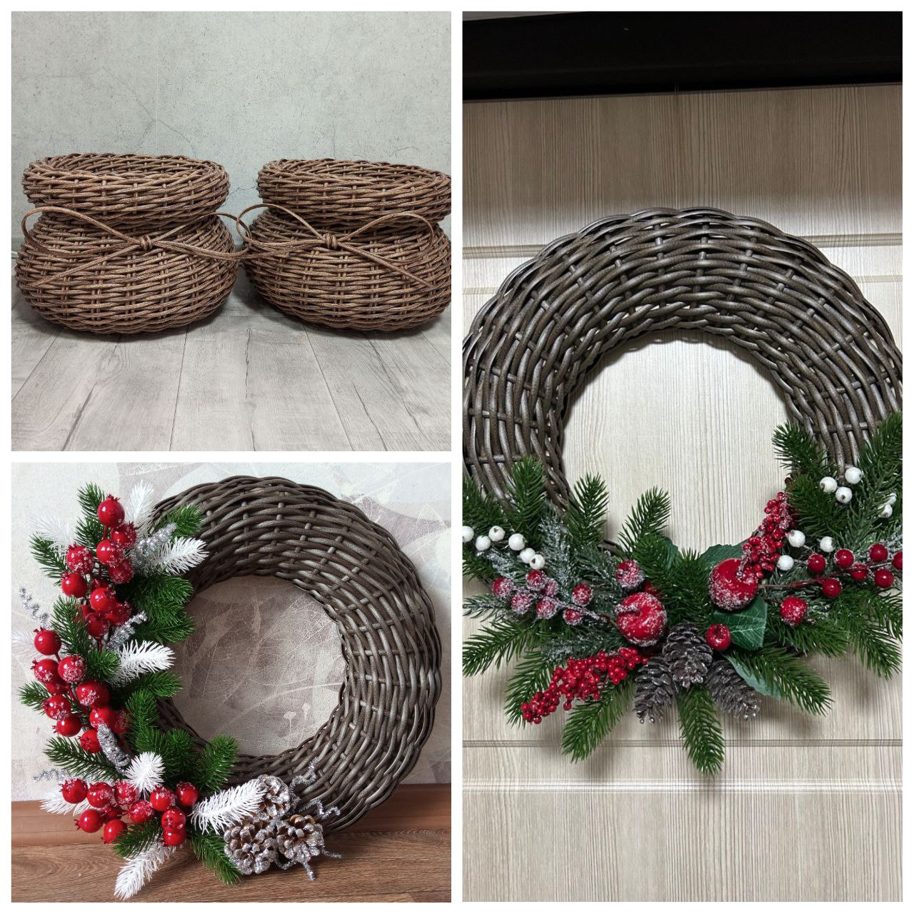 Плету кашпо и новогодние веточки из искусственного ротанга - частное объявление в Белгородская область