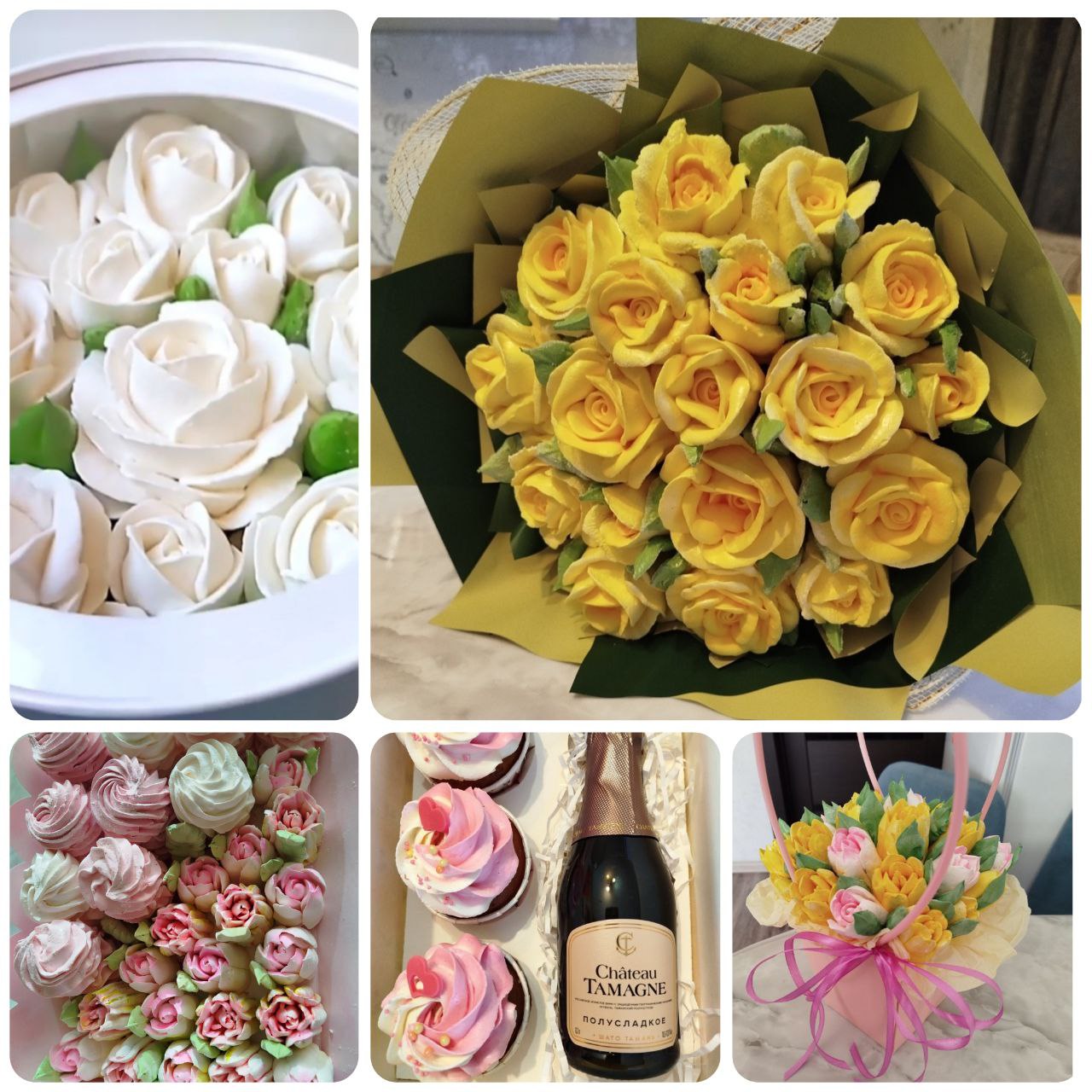 Зефирные цветы на ягодно-фруктовом пюре - Хобби и отдых в Энгельс-Саратов