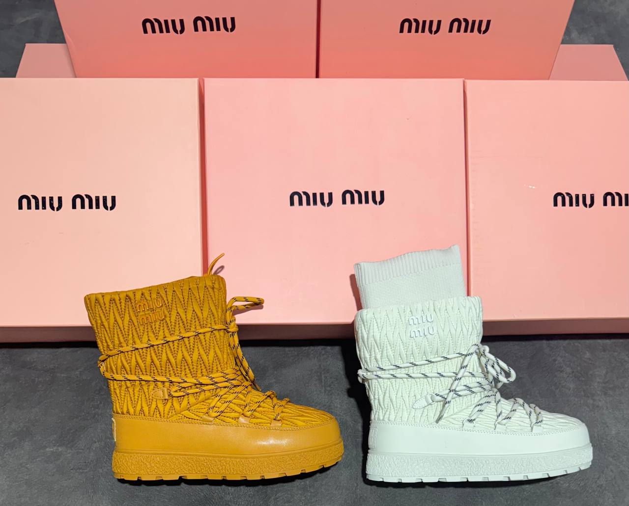 Женские зимние ботинки MiuMiu - Одежда в Астрахань - фото 4