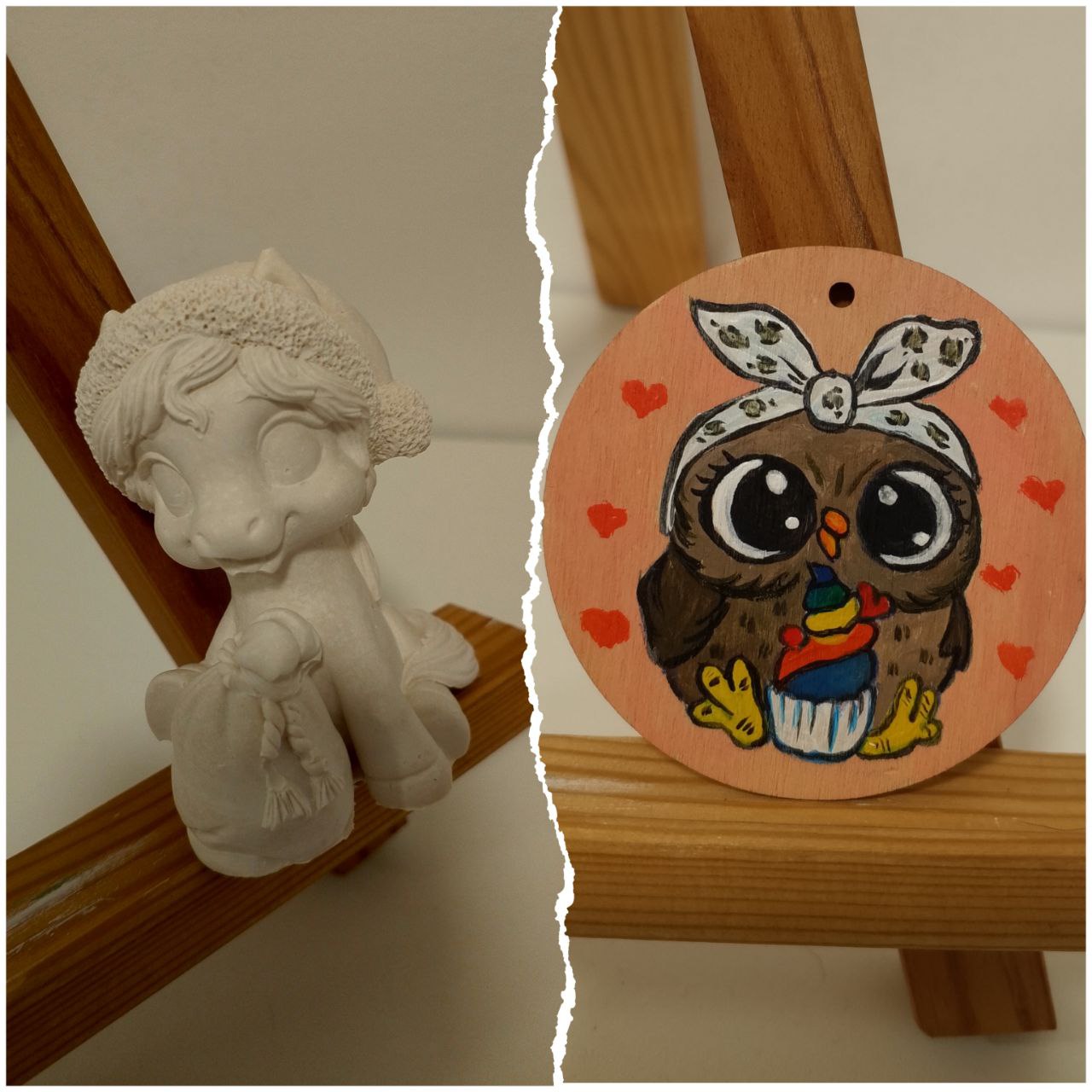 Мастер-классы для детей: лошадка из гипса и совушка акрилом - частное объявление в Пенза