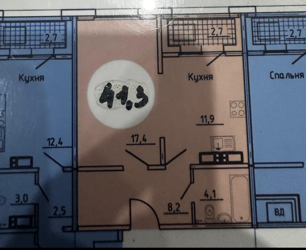 Продается 1-я квартира 43 квадрата 6 этаж ЖК Мегаполис - Недвижимость в Улан-Удэ