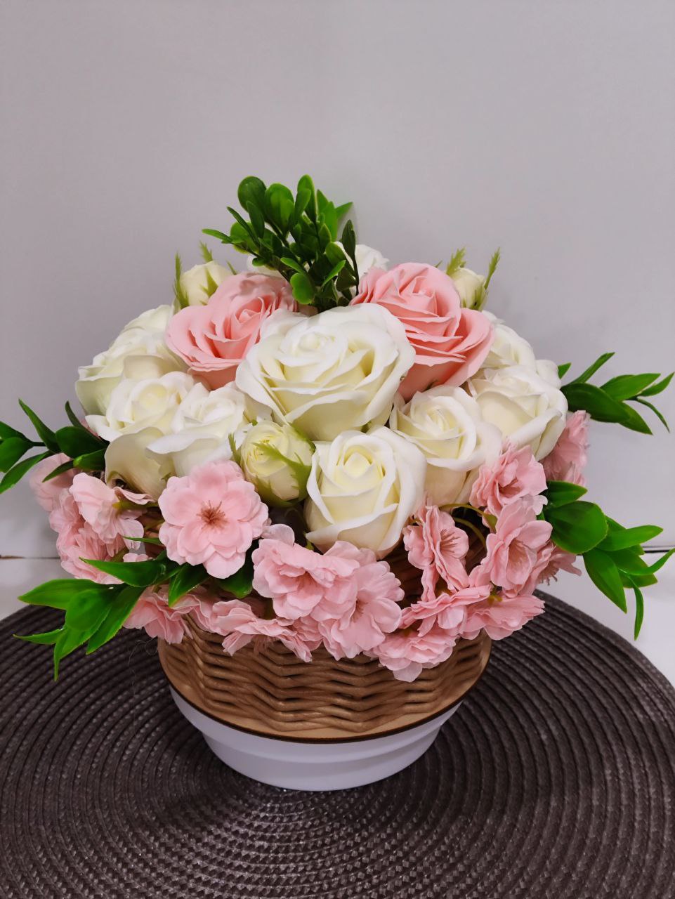 Букет из мыльных цветов в плетёной корзине - Хобби и отдых в Ульяновск