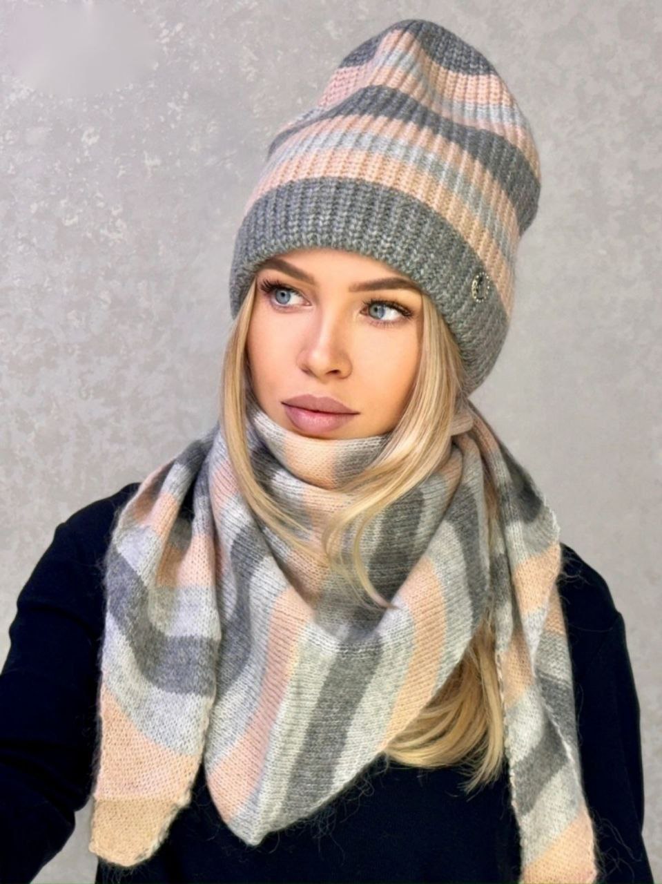 Комплект двойка шапка с платком - частное объявление в Чебоксары