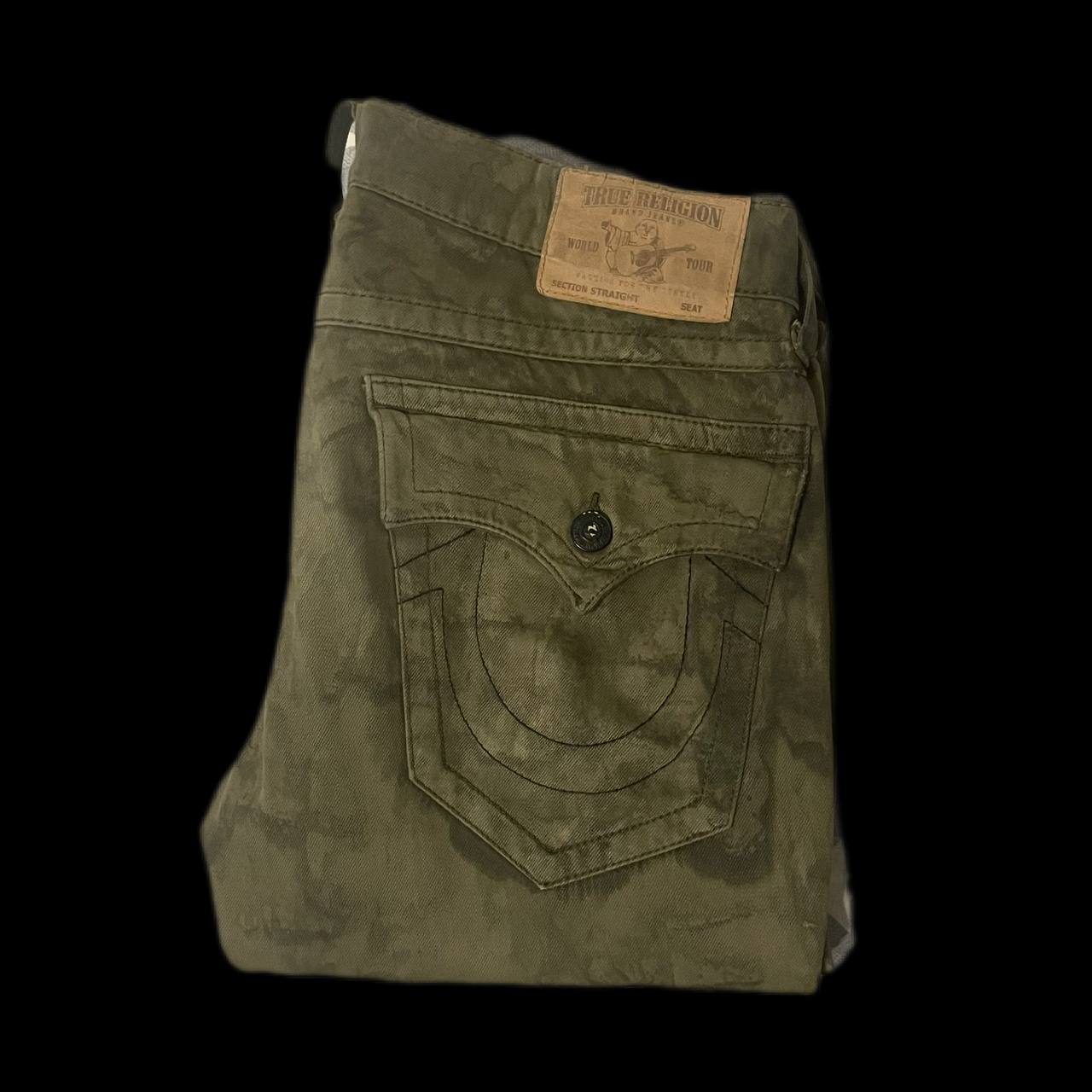 True Religion Olive Distressed Jeans - Одежда в Астрахань - фото 3