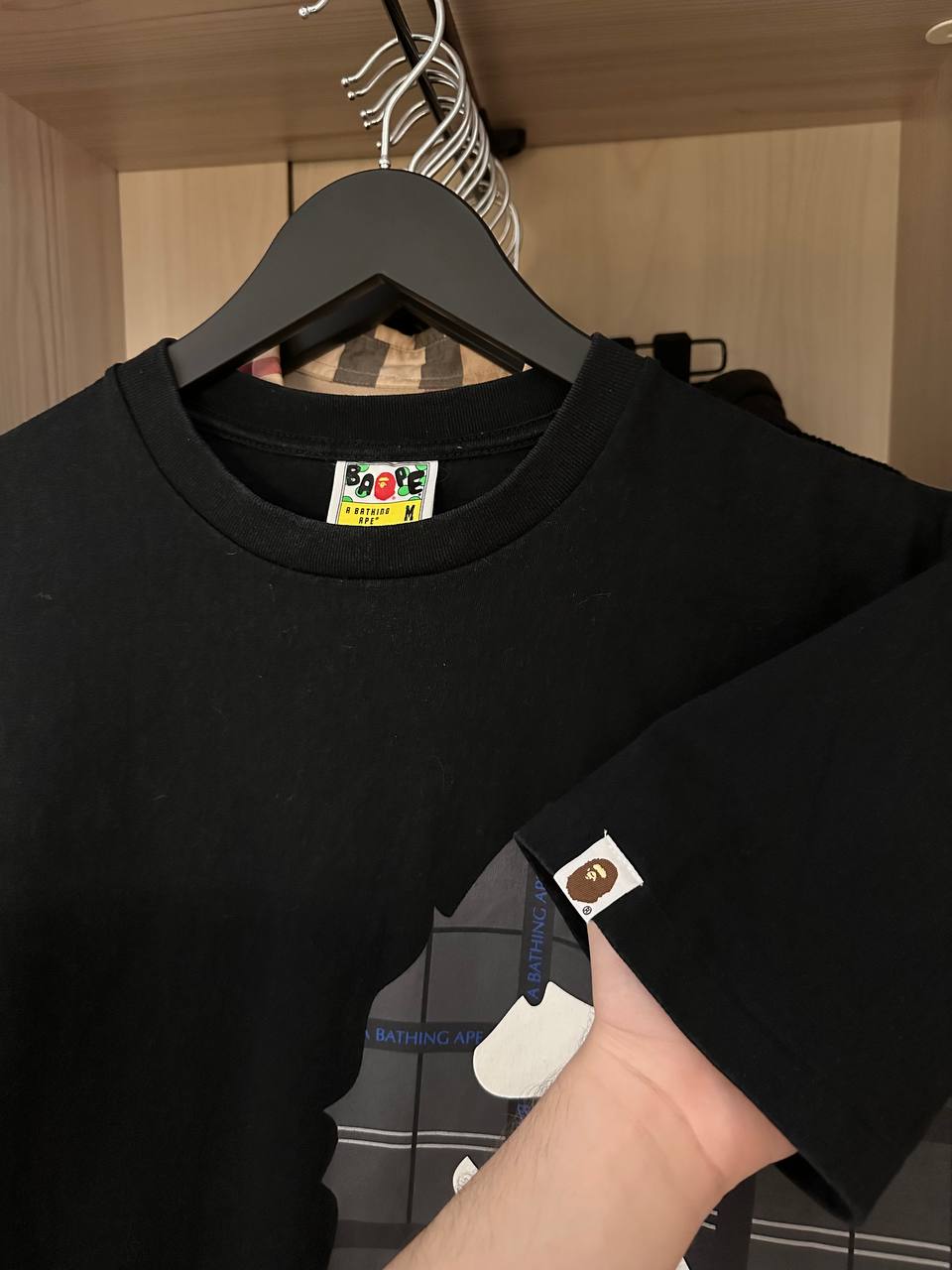 Футболка Bape Logo Check Side Big Ape Head - Одежда в Красноярск - фото 2