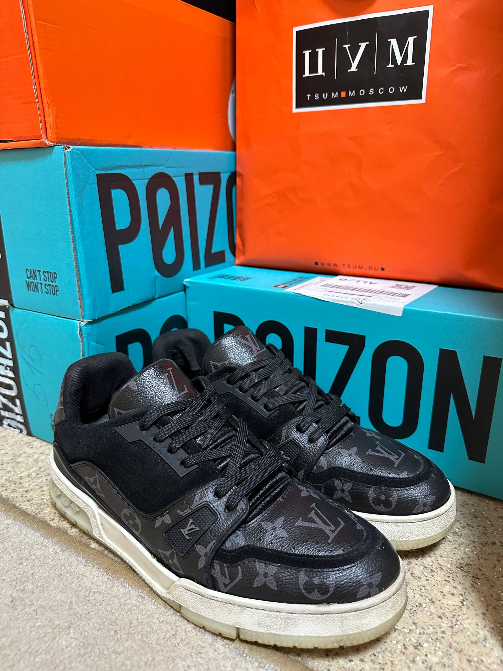 Кроссовки Louis Vuitton Trainer Monogram - Одежда в Красноярск - фото 2