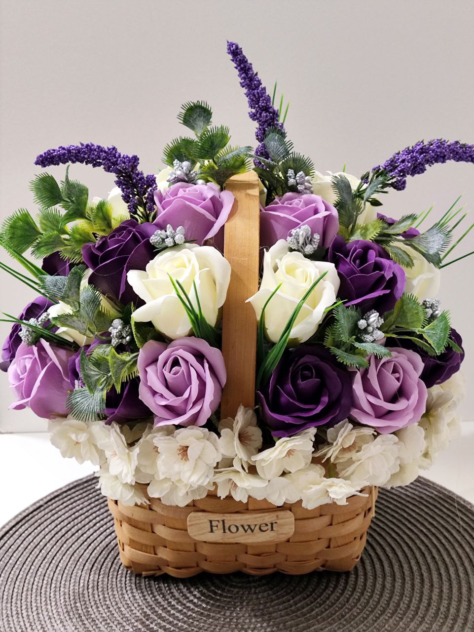 Букет из мыльных роз в плетёной корзине - частное объявление в Ульяновск