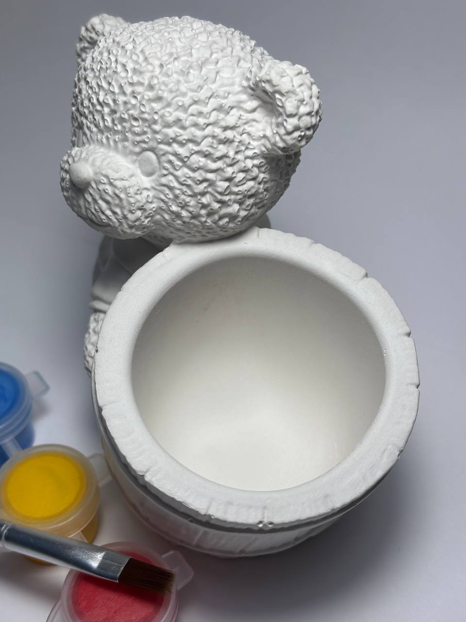 Кашпо из гипса «Медвежонок» для росписи - Хобби и отдых в Самара - фото 3
