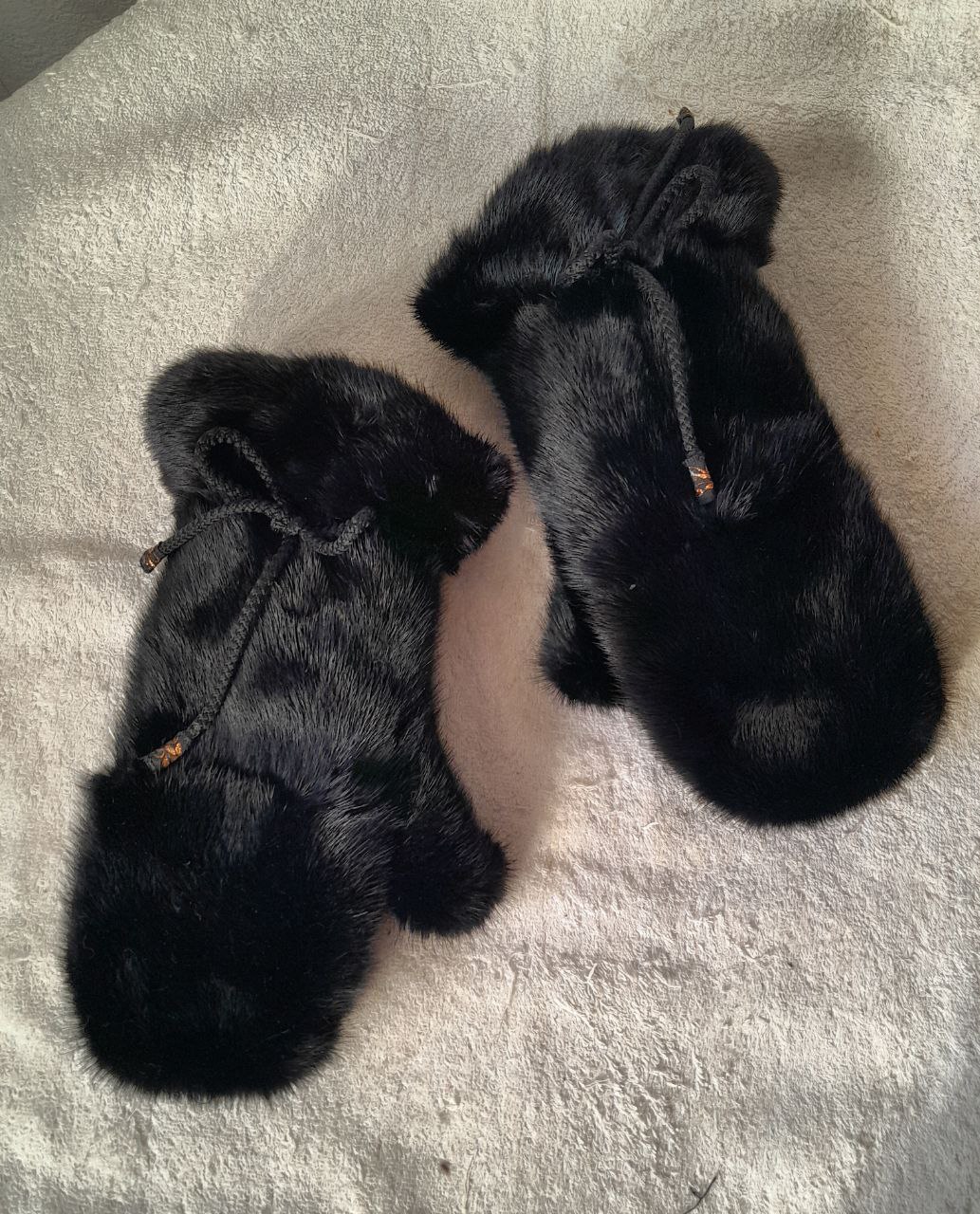 Рукавички из натурального меха Норка Домашние тапочки на подошве Теплые вязаные сапожки - Одежда в Улан-Удэ - фото 4