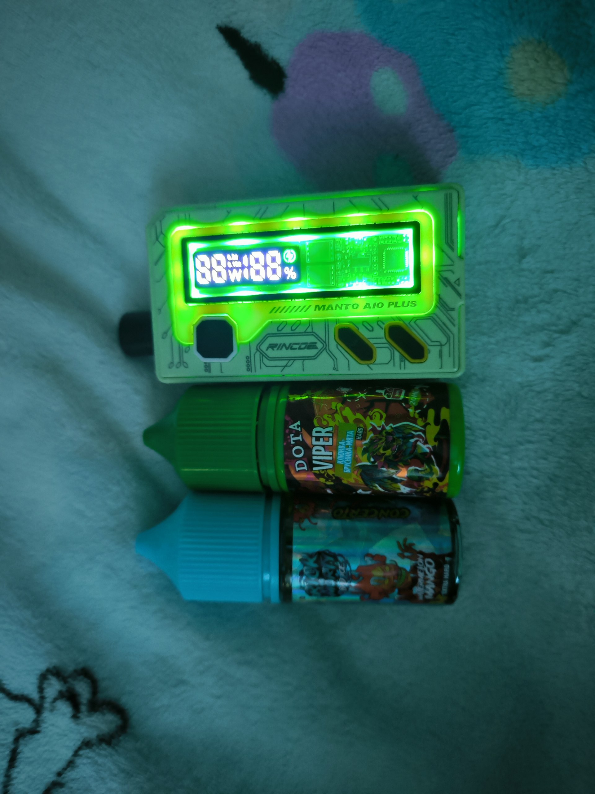 Manto AIO Plus 1 с жидкостями Рик и Морти и Dota Viper - частное объявление в Киров