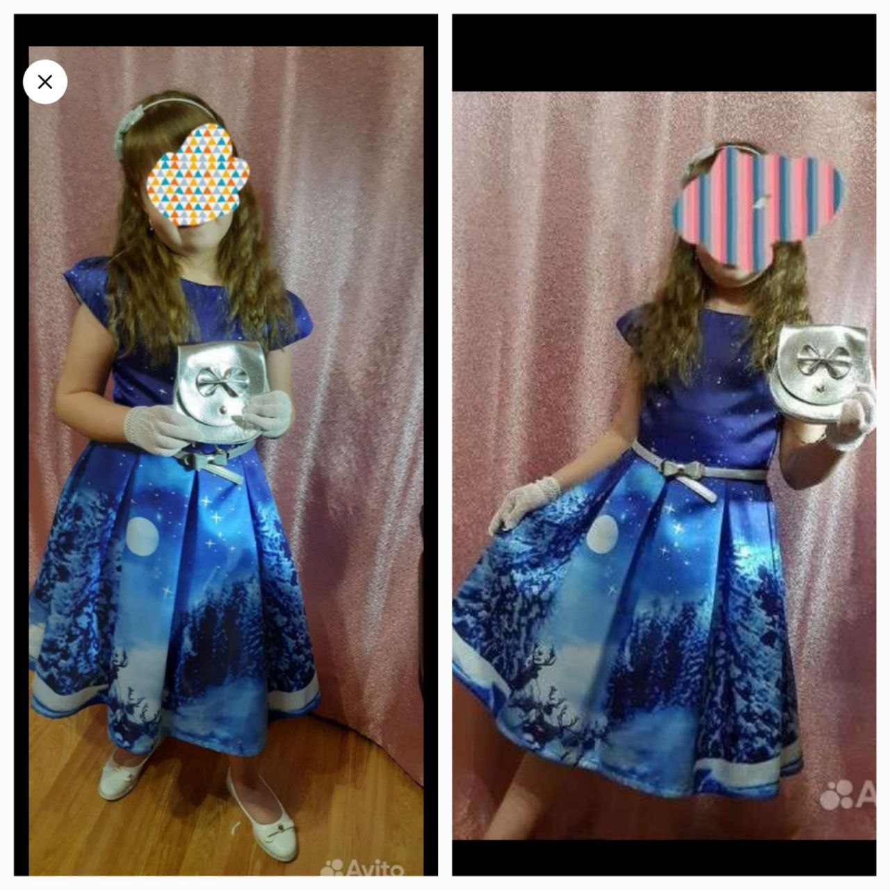 Платье новогоднее Зимняя ночь для девочки - Одежда в Саратов