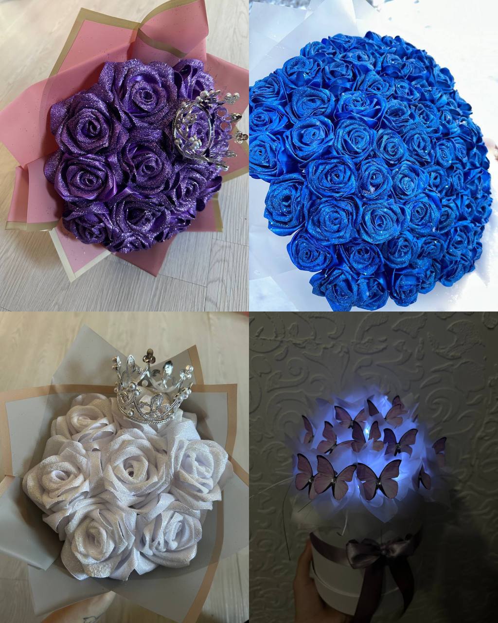 Букеты из атласных лент и светильники из бабочек - частное объявление в Улан-Удэ