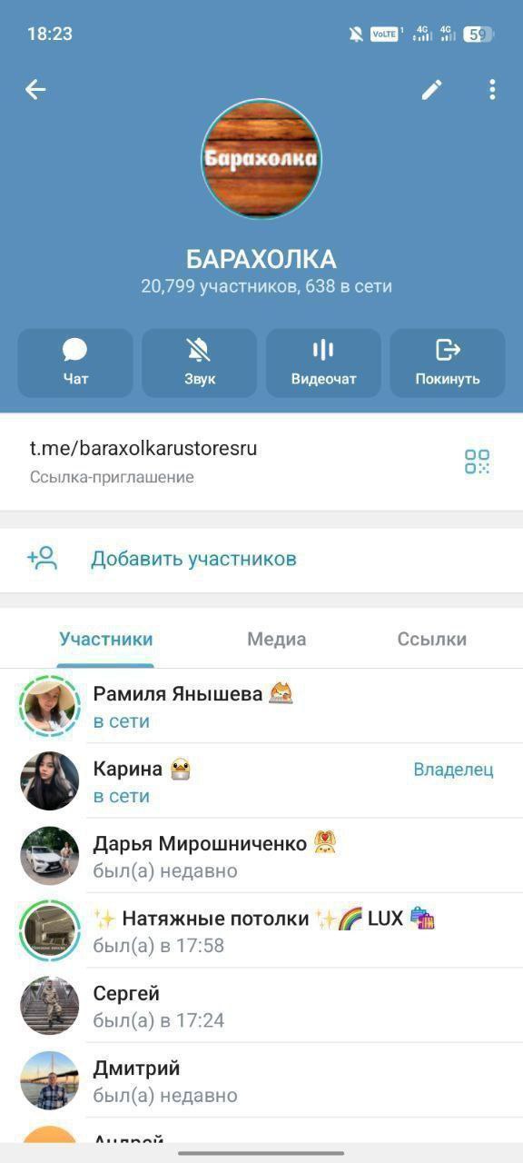 Продажа активной группы в Telegram - частное объявление в Абакан