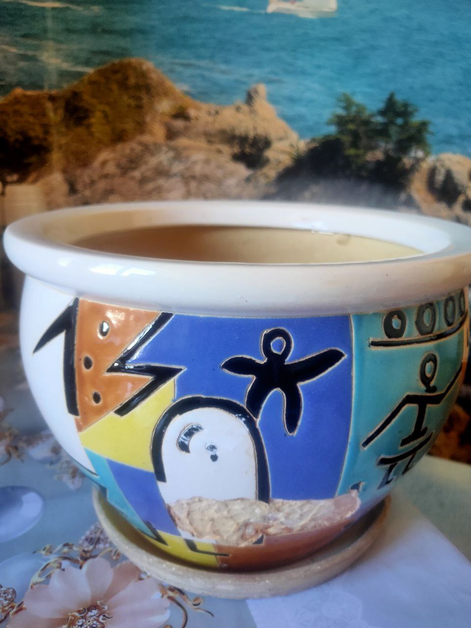 Большой керамический горшок - Для дома и дачи в Красноярск