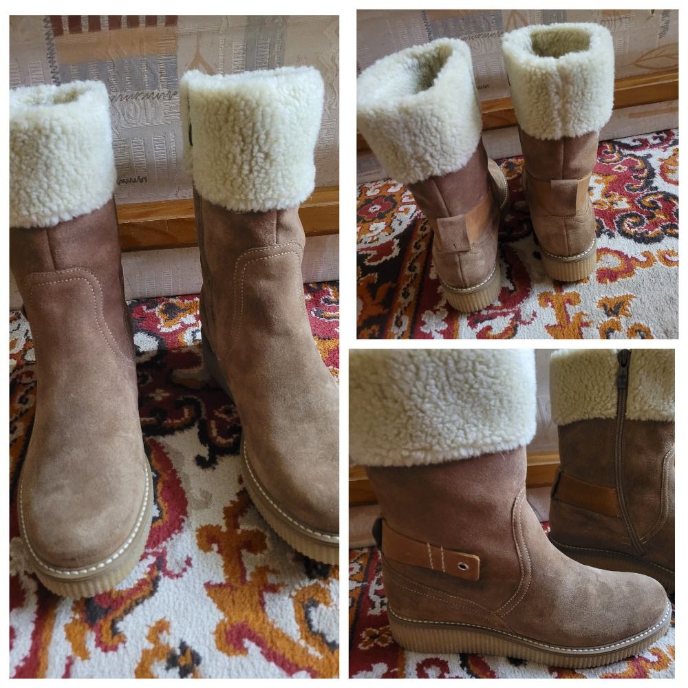 Продам зимние сапоги из натуральной замши - частное объявление в Красноярск