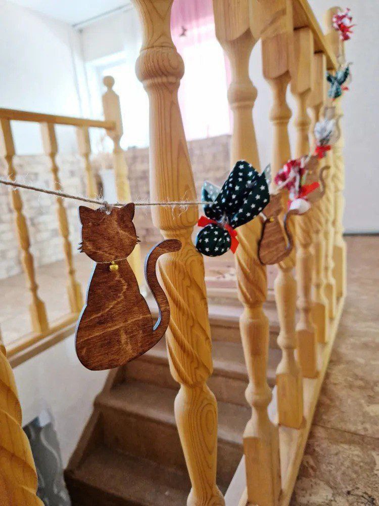 Гирлянда с котами и мешочками - Для дома и дачи в Нижний Новгород
