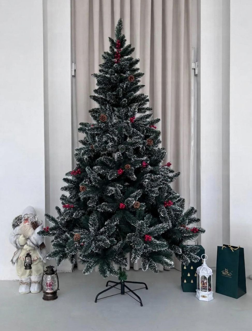 Елка заснеженная с шишками и ягодами 150 см - Для дома и дачи в Ижевск - фото 3