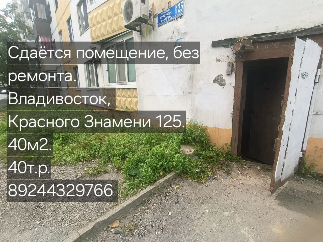 Сдается помещение - частное объявление в Владивосток