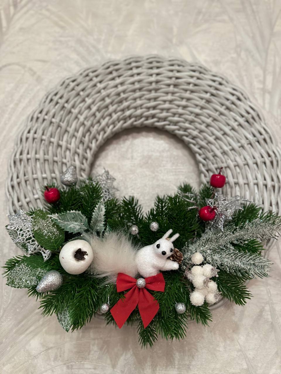 Новогодний венок из искусственного ротанга - частное объявление в Чебоксары