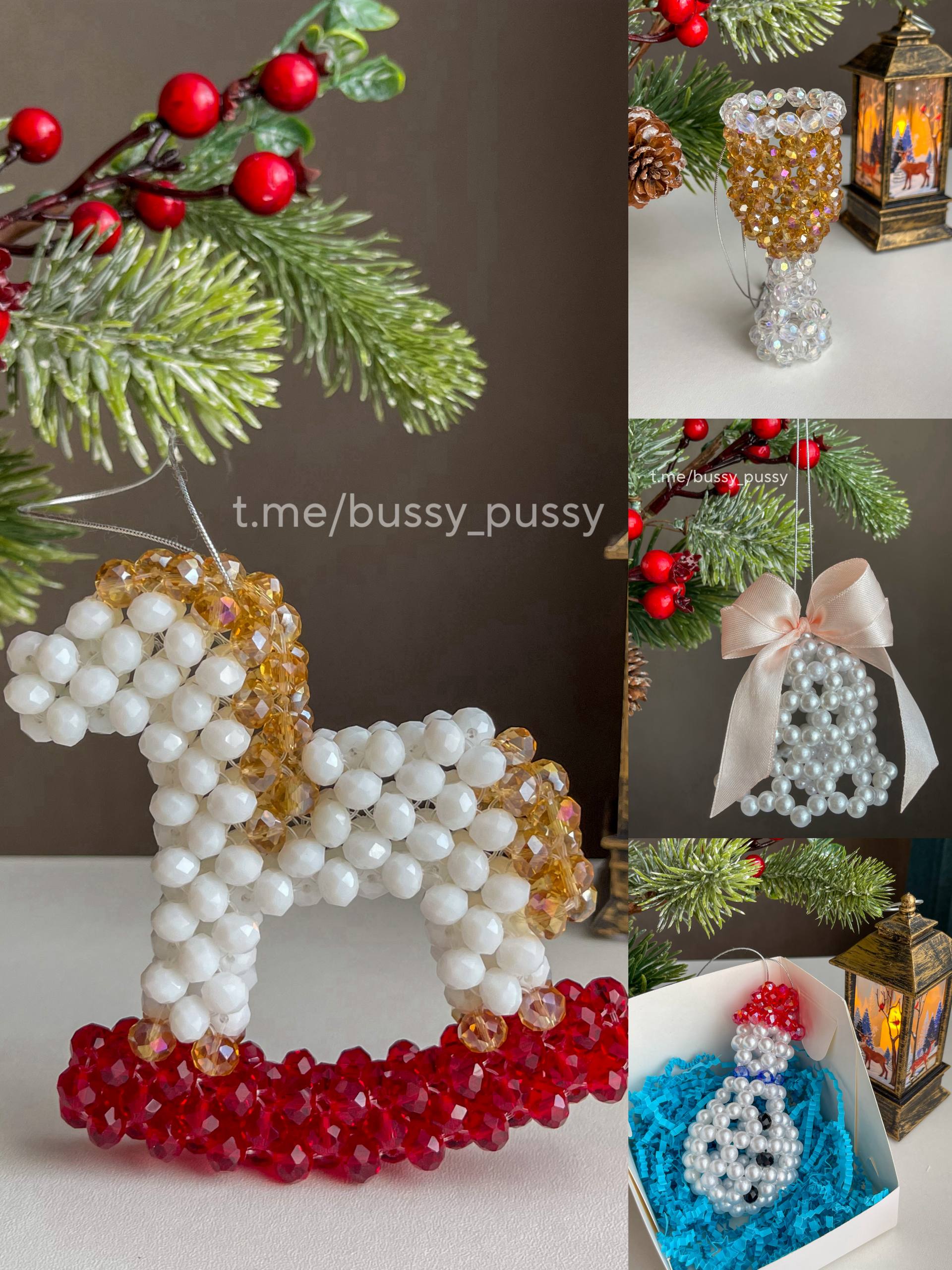 Елочные игрушки и аксессуары из бусин - Хобби и отдых в Барнаул