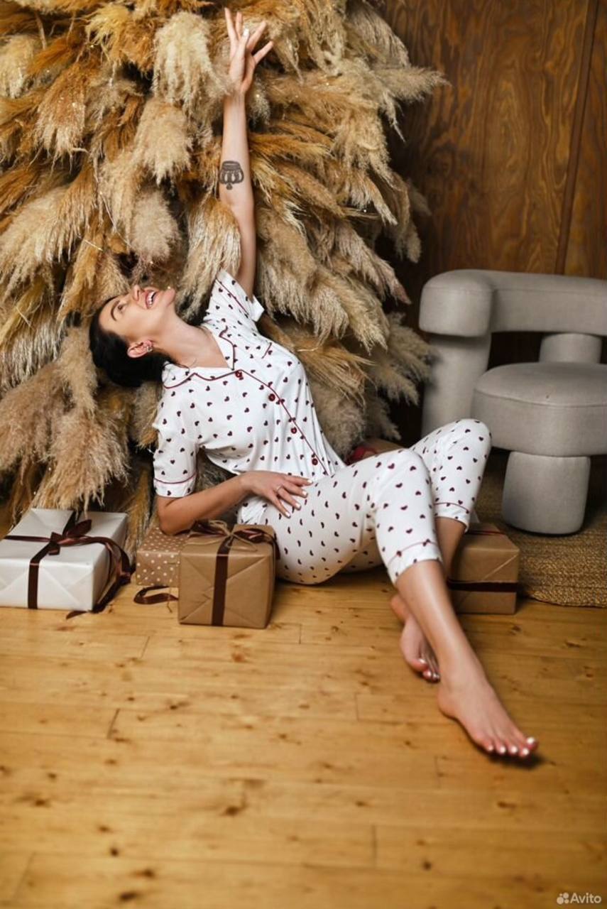 Пижама с сердечками - Одежда в Люберцы