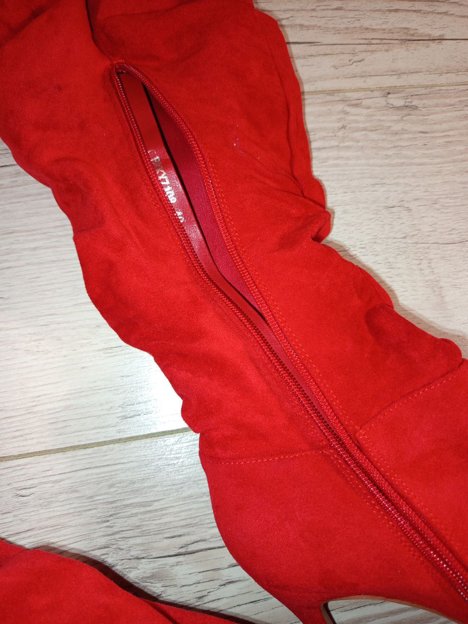 Ботфорты алые размер 40 - Одежда в Люберцы - фото 6