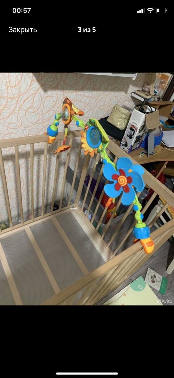 Кроватка икеа с мобилем тини лав - Товары для детей в Астрахань - фото 2