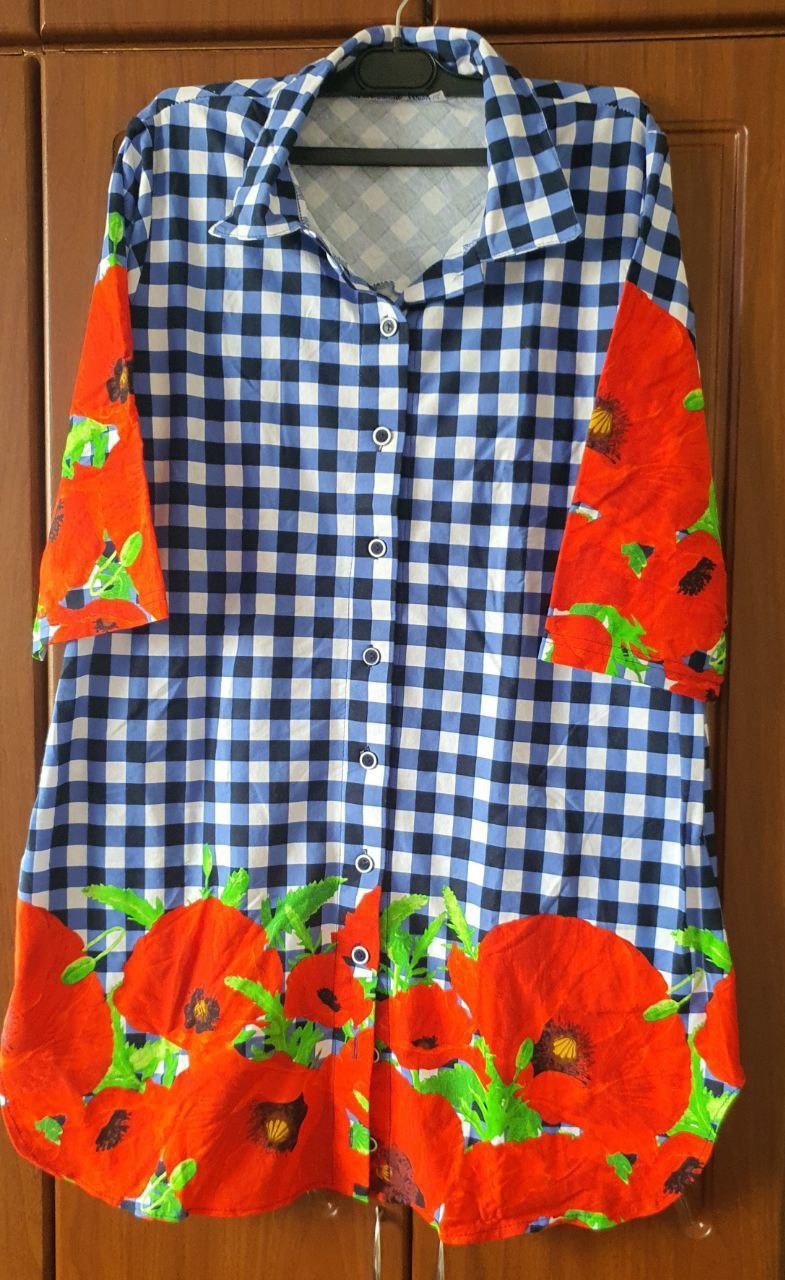 Туника-рубашка из мягкого трикотажа - Одежда в Тольятти - фото 2