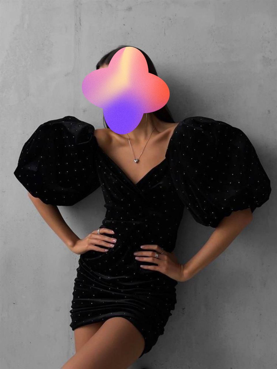 Шикарное бархатное платье со стразами - Одежда в Владивосток - фото 4