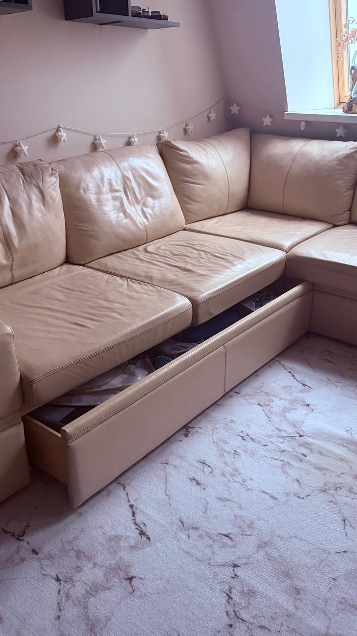 Диван из натуральной кожи с выкатным спальным местом - частное объявление в Химки